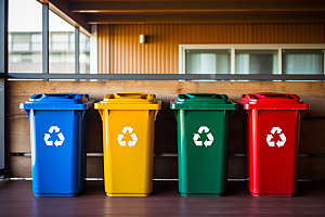 分类垃圾桶垃圾分类可持续发展素材