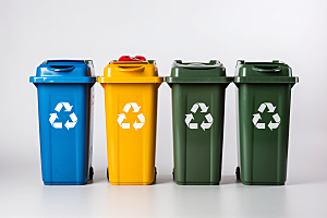 分类垃圾桶环保可持续发展素材