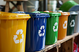 分类垃圾桶高清环保素材