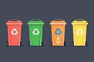 垃圾分类清洁环保素材