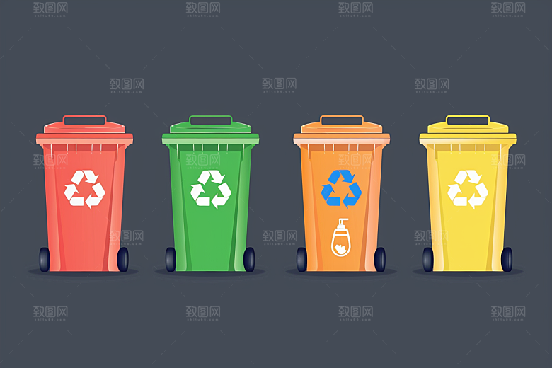 垃圾分类清洁环保素材