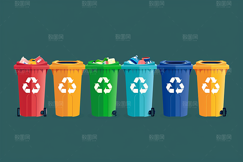 垃圾分类清洁绿色素材