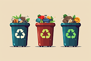 垃圾分类可持续发展绿色素材