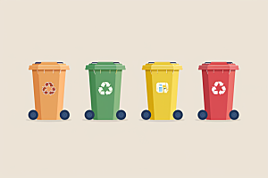 垃圾分类循环利用清洁素材