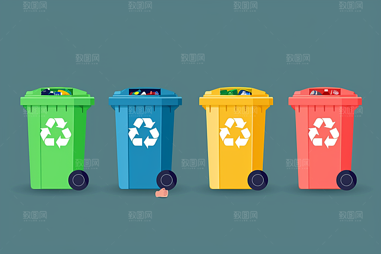 垃圾分类低碳清洁素材