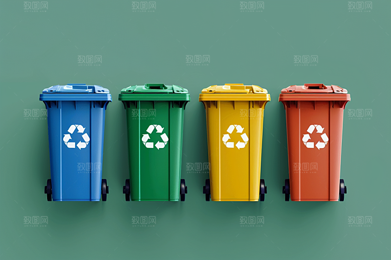 垃圾分类低碳清洁素材
