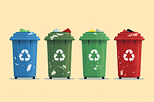 垃圾分类可持续发展清洁素材