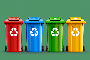 垃圾分类垃圾桶可持续发展素材