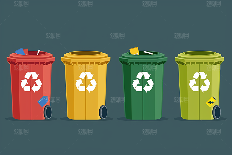 垃圾分类绿色低碳素材