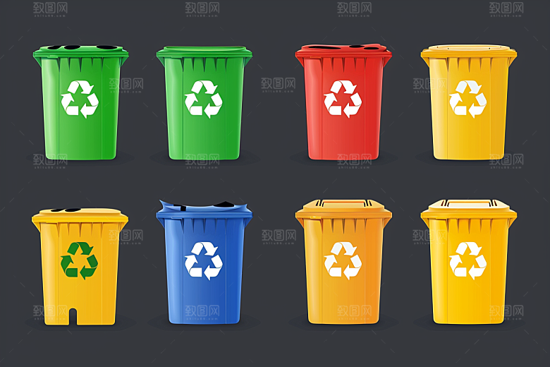 垃圾分类绿色清洁素材