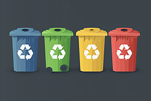 垃圾分类清洁环保素材