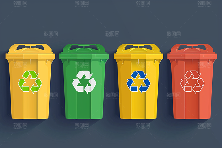 垃圾分类绿色循环利用素材