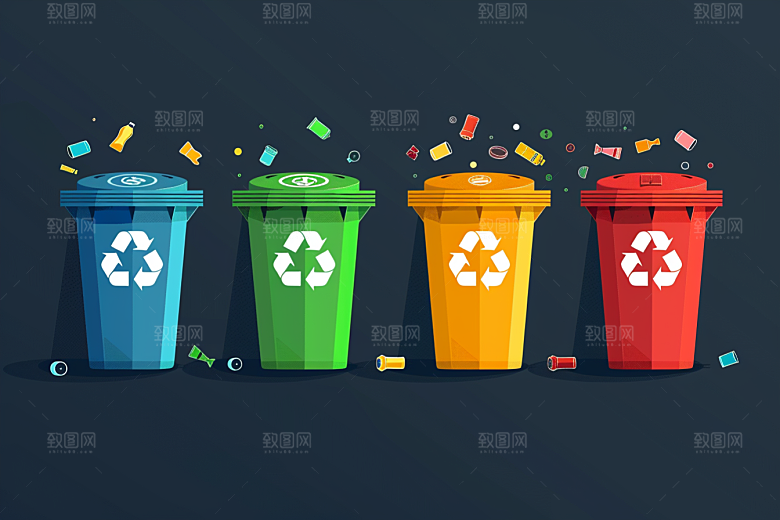 垃圾分类绿色环保素材