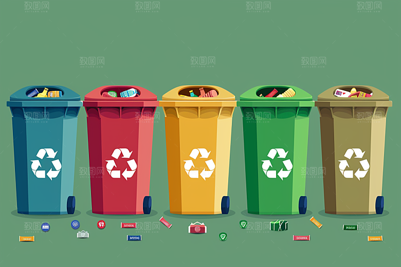 垃圾分类绿色环保素材