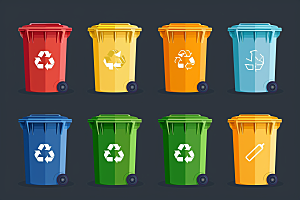 垃圾分类可持续发展循环利用素材