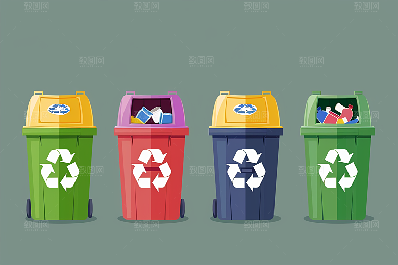 垃圾分类清洁环保素材