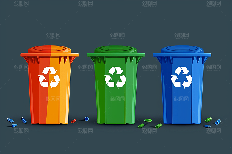 垃圾分类低碳清洁素材