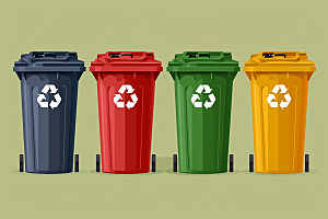 垃圾分类绿色清洁素材