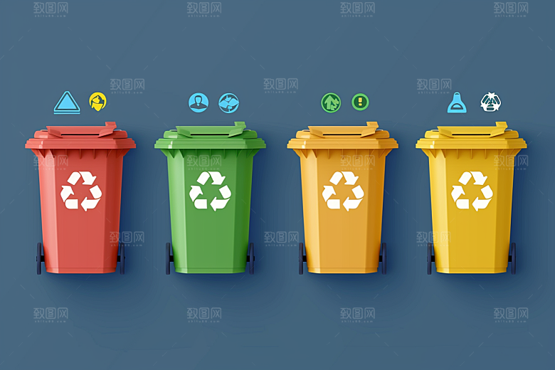 垃圾分类清洁环保素材