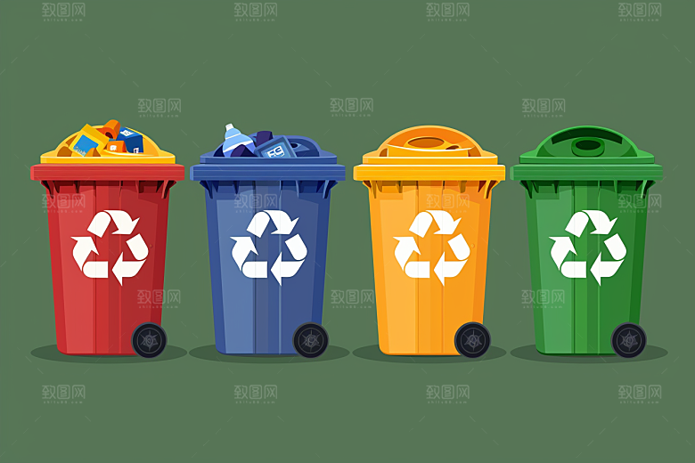 垃圾分类环保低碳素材