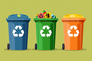 垃圾分类绿色可持续发展素材