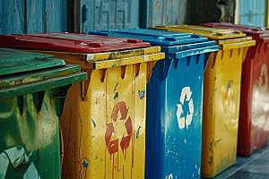 垃圾分类垃圾桶环保素材