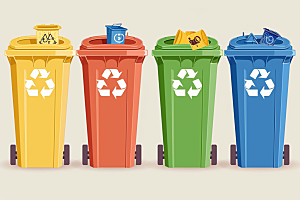 垃圾分类循环利用清洁素材