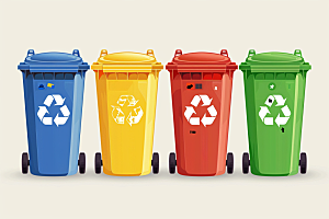 垃圾分类循环利用环保素材