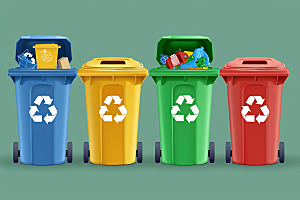 垃圾分类环保可持续发展素材