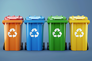 垃圾分类循环利用可持续发展素材