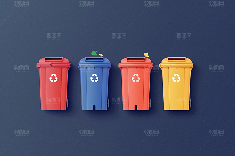 垃圾分类可持续发展插画素材