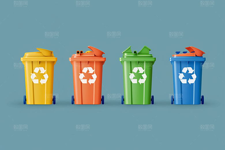 垃圾分类清洁绿色素材