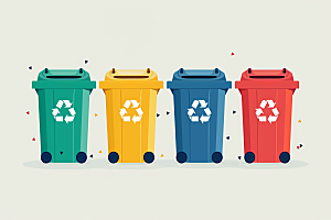 垃圾分类清洁可持续发展素材