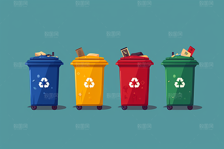 垃圾分类清洁环保素材
