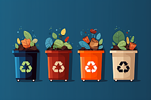垃圾分类可持续发展环保素材