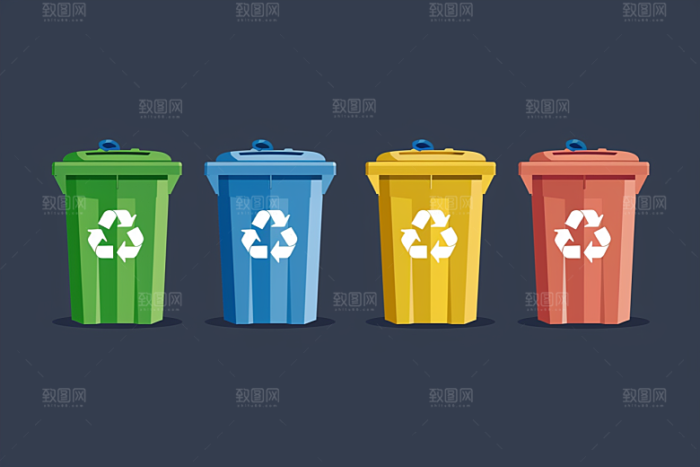 垃圾分类绿色环保素材
