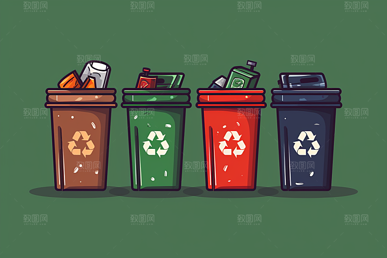垃圾分类可持续发展清洁素材