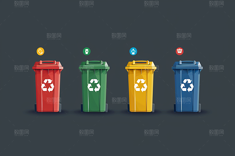 垃圾分类清洁环保素材