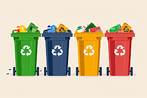 垃圾分类可持续发展清洁素材