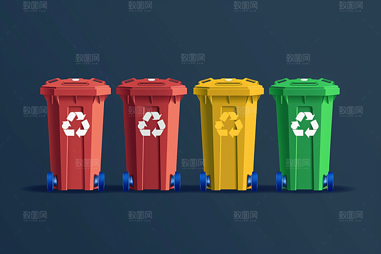 垃圾分类低碳绿色素材