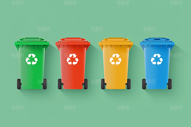 垃圾分类循环利用绿色素材