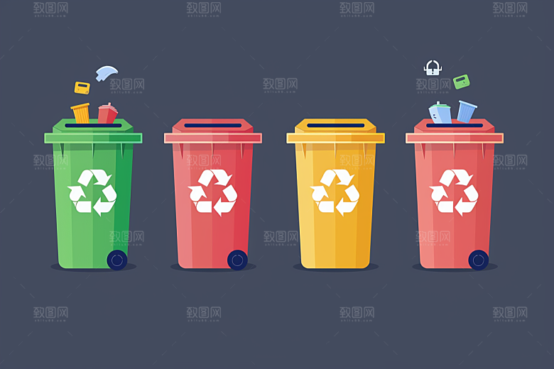 垃圾分类绿色环保素材