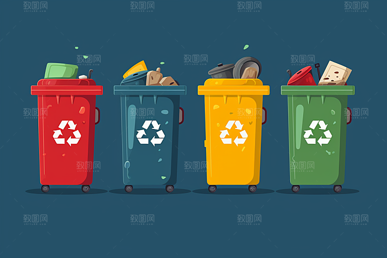 垃圾分类绿色环保素材
