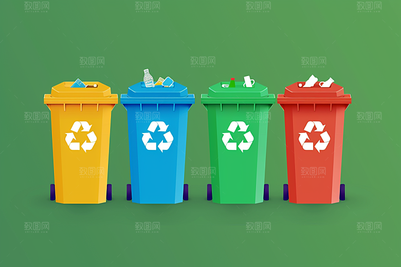 垃圾分类环保清洁素材