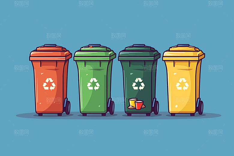 垃圾分类低碳环保素材
