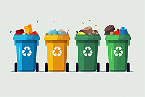 垃圾分类绿色可持续发展素材