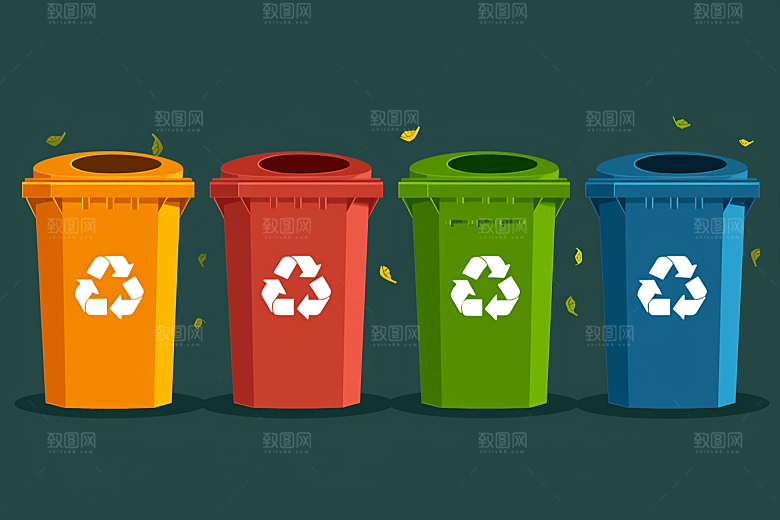 垃圾分类绿色清洁素材