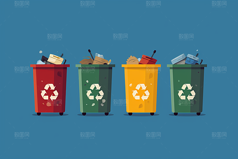 垃圾分类清洁低碳素材