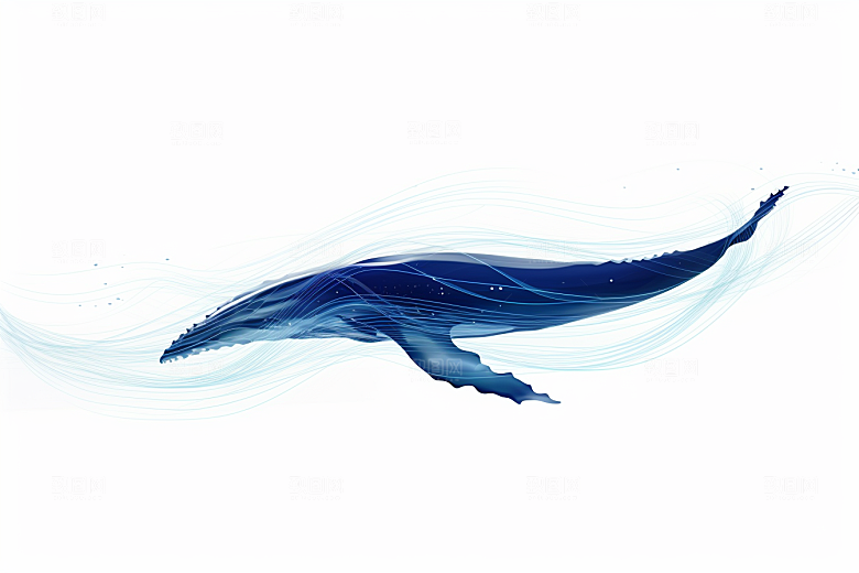 幻想天空鲸鱼幻想童话插画