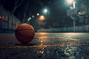 篮球球类运动体育器材素材